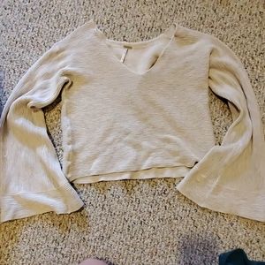 Bell sleeve free people sweater